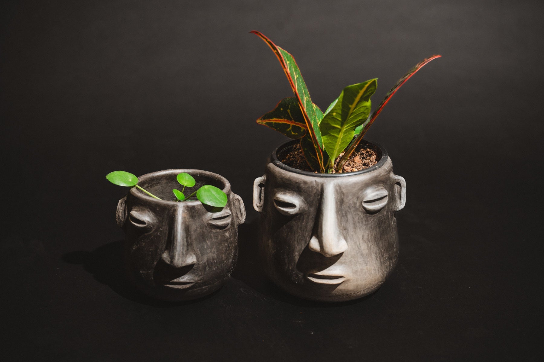 Handmade barro negro plant pots