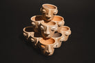 Handmade clay carita mezcalero cups from Oaxaca